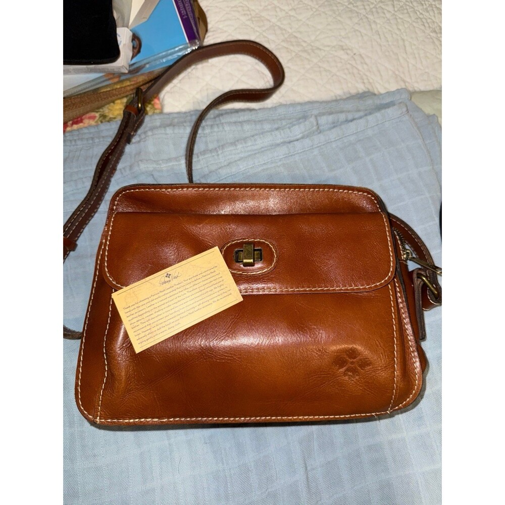 Vintage Patrica Nash Brown Leather Crossbody Shoulder Bag Purse - Picture 5 of 6